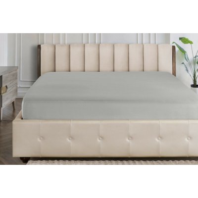 Klinmam Home Barevné napínací prostěradlo Jersey mid grey 100x200 – Hledejceny.cz