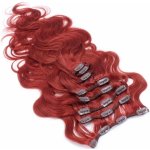 Clip in vlasy vlnité 100% lidské REMY 50cm měděná – Zboží Mobilmania