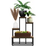 Springos Kovový stojan na květiny GA0210 67 cm tmavě hnědý – Zboží Dáma