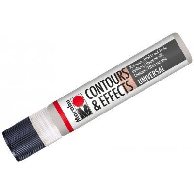 Marabu Kontura na textil a hedvábí stříbrná metalická 25 ml – Hledejceny.cz