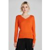 Dámský svetr a pulovr Gant svetr FINE KNIT V-NECK oranžová