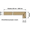 Parapet TOPSET Vnitřní parapet dřevotříska s nosem 400x400 mm