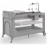 Kinderkraft cestovní postýlka LEODY UP grey with accessories – Zboží Mobilmania