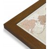 Nástěnné mapy Maps International Svět - nástěnná mapa Antique 136 x 84 cm Varianta: mapa v dřevěném rámu, Provedení: Pegi tmavý ořech