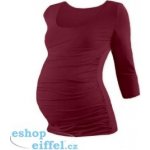 Jožánek Johanka těhotenské tričko 3/4 rukáv bordo – Zboží Dáma