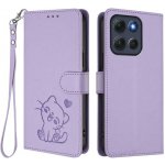 VSECHNONAMOBIL ART CAT s řemínkem Motorola Moto G86 Power 5G fialové 130971 – Zboží Živě