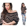 Dámský svetr a pulovr Fashionweek Dámský luxusni svetr oversized MEXICO Černá