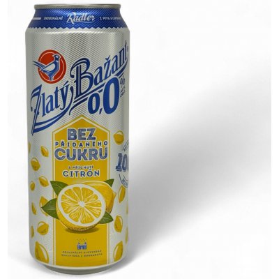 Zlatý Bažant citron 0,0 % 0,5 l (plech) – Zboží Dáma