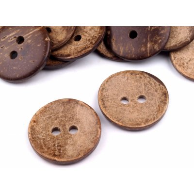 Knoflík kokosový 28" (17,78 mm) oboustranný - přírodní, 120416 – Zboží Dáma