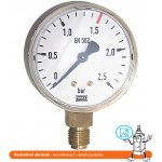 Wika Manometr pro argon stranový 0/30 bar 63 mm 1/4" – HobbyKompas.cz