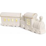 DECOLED Keramický vláček, 28,5 x 10,1 x 9,3 cm, teple bílá, 2xLR44 – Zboží Mobilmania