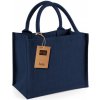 Dárková taška Westford Mill Jutová mini dárková taška WM412 Navy 26 x 22 x 14 cm