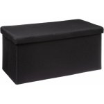 Atmosphera Pouf na sedadlo s úložným prostorem, velká, černá barva – Zboží Mobilmania
