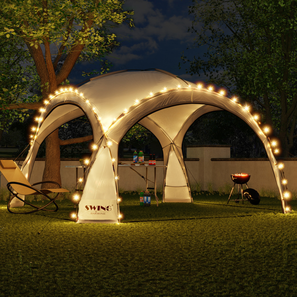 Swing&Harmonie DomeShelter 3,6 x 3,6 m antracitový