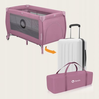 Lionelo Postýlka cestovní Stefi Plus Pink Magnolia – Zboží Mobilmania