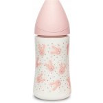 Suavinex láhev premium 3 pozice proužky růžová 270ml – Zboží Mobilmania