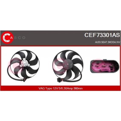 CASCO Větrák, chlazení motoru CEF73301AS – Zboží Mobilmania