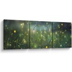 Obraz - Kouzelná noc (s hodinami), třídílný 90x30 cm s hodinami – Hledejceny.cz