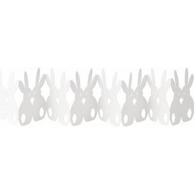 IB LAURSEN Velikonoční girlanda na stůl Bunnies 70 cm bílá barva papír – Hledejceny.cz