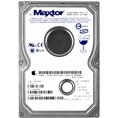 Maxtor 80GB PATA IDE/ATA 3,5", 6Y080M0
