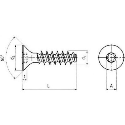 šroub do plastu 4.0x12 F ZINEK zápustná hlava křížová drážka PZ, tupý, PLASFAST 30 – Sleviste.cz