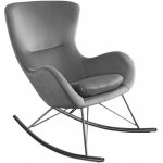 Interior DE Houpací křeslo SCANDINAVIA SWING šedé sametKRS43141 – Zboží Dáma