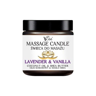 VCee Masážní svíce Levandule vanilka 80g