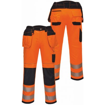 Portwest HiVis PW3™ Kalhoty HOLSTER F oranžová-černá