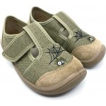 3F bačkůrky plátěnky 3BE3/LN35 bar3foot super flexi khaki Spider pavouk Barefoot – Zboží Mobilmania