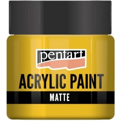 Pentart akrylová barva matná 50 ml sluneční žlutá – Sleviste.cz