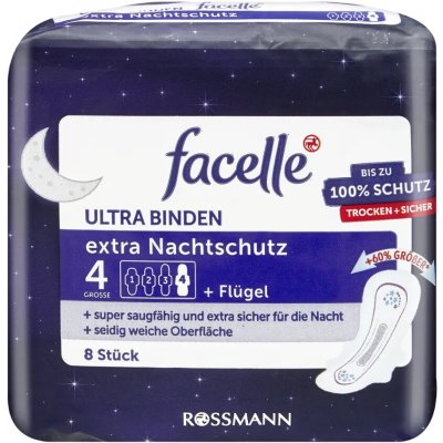 Facelle Hygienické vložky Ultra Extra Night 8 ks – Hledejceny.cz