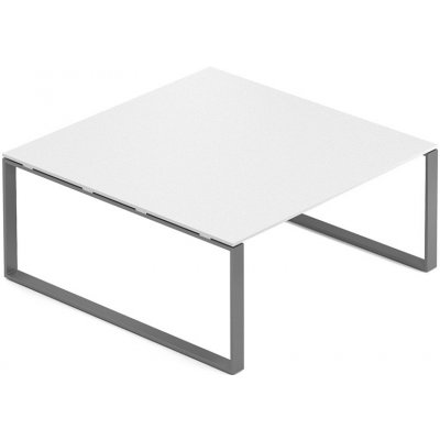 Rauman Jednací stůl Creator 160 x 160 cm, grafitová podnož, bílá – Zboží Mobilmania