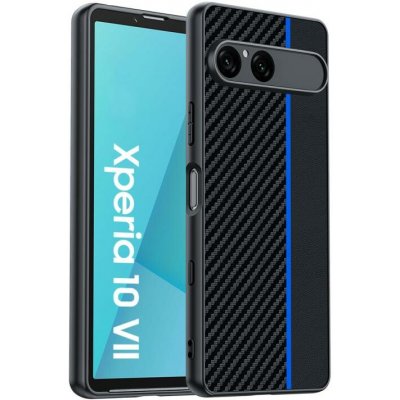 VSECHNONAMOBIL 128505 CARBON Ochranný obal pro Sony Xperia 10 VII BLACK-BLUE – Zboží Živě