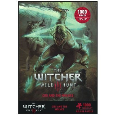 CurePink Witcher 3|Zaklínač: Ciri And The Wolves 51 x 69 cm DAHO3003-770 1000 dílků