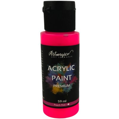 Artmagico akrylové barvy Premium 59 ml Peach red neonově růžová – Sleviste.cz