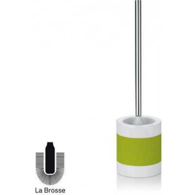 Kela line LALETTA Stojan s WC štětkou keramický - zelená (š. 12 cm, v. 38 cm) - 22563
