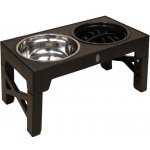 TIAKI výškově nastavitelná dvojitá mísa 1,2 l 44 x 24 x 8 cm – Zboží Mobilmania