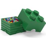 LEGO® úložný box 4 25 x 25 x 18 cm tmavě zelená – Sleviste.cz
