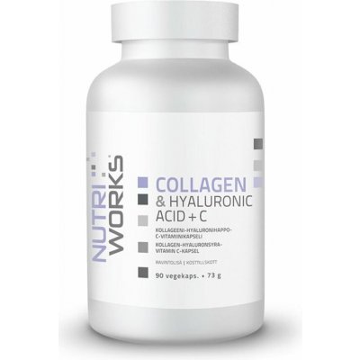 NutriWorks Collagen & Hyaluronic Acid + C 90 kapslí – Hledejceny.cz