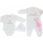 G-baby 4-dílná soupravička do porodnice Loving bunny Růžová/bílá – Sleviste.cz