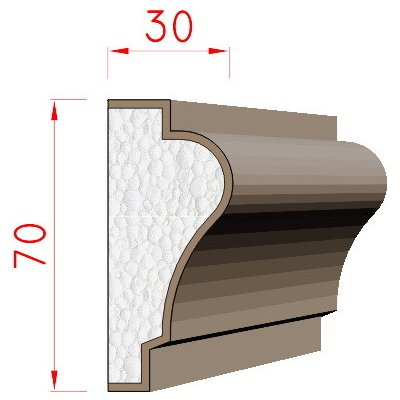 Dekora-Stuck Šambrána 70x30mm 311160 – HobbyKompas.cz
