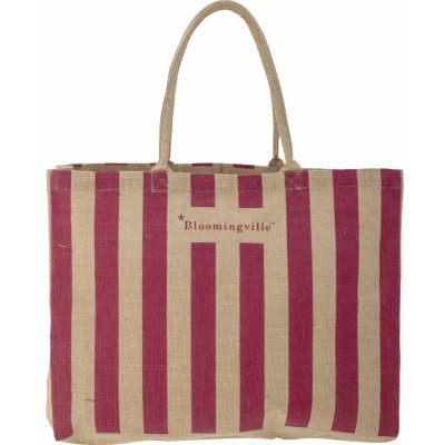 Bloomingville Nákupní taška BERGAMO, růžová, juta – Hledejceny.cz