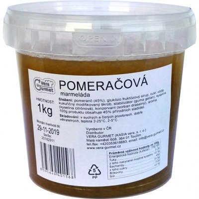 Vera Gurmet Pomerančová Marmeláda 1 kg – Zboží Dáma
