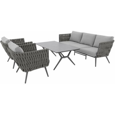 Doppler RIVA EXPERT set - hliníková zahradní souprava šedá – Zboží Mobilmania