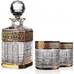 Bohemia Crystal Ručně broušený whisky set Romantic Horizont (1 karafa + 2 sklenice) – Zboží Dáma