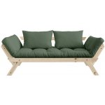 Karup sofa Bebop *180 cm natural + futon olive green 756