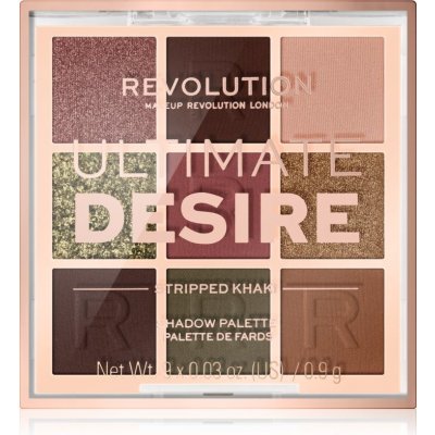 Makeup Revolution London Ultimate Desire paletka očních stínů Stripped Khaki 8,1 g – Hledejceny.cz