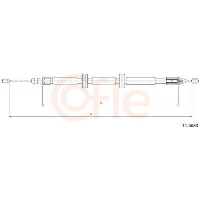 Tažné lanko, parkovací brzda COFLE 11.6680 | Zboží Auto