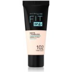 Maybelline Sjednocující make-up s matujícím efektem Fit Me! Matte & Poreless Make-Up 102 Fair Ivory 30 ml – Zboží Mobilmania