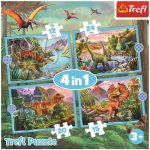 Trefl 4v1 Unikátní dinosauři 28,5x20,5cm v krabici 28x28x6cm – Hledejceny.cz
